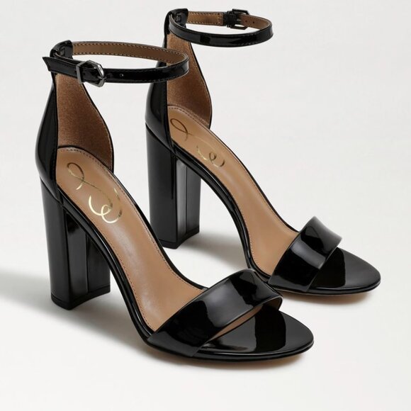 Sam Edelman Yaro Ankle Strap Sandal in Black Leather Size 9.5 NWB/NWT - Picture 1 of 12